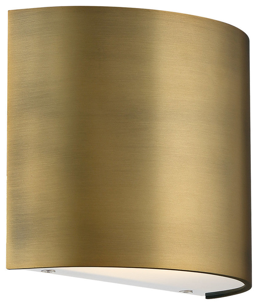 Pocket 7" LED Wall Sconce, Aged Brass
