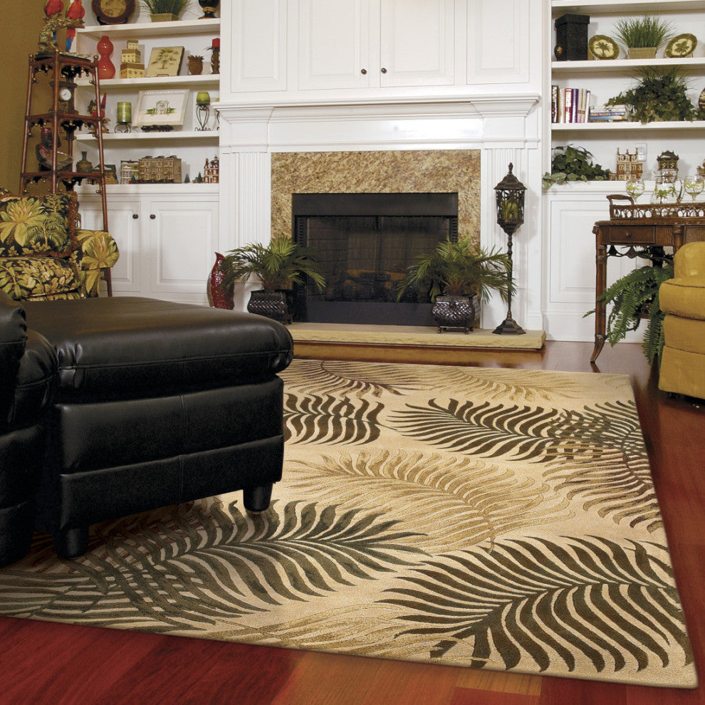 KAS Havana 2622 Natural Fern View Area Rug, 30"x50"