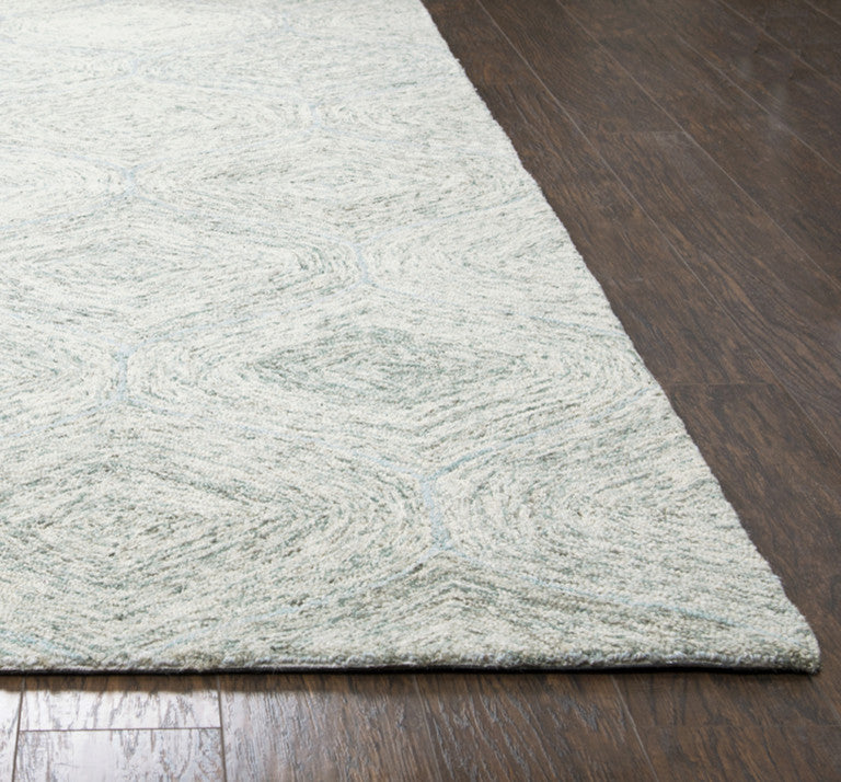 Rizzy Home Brindleton BR364A Green Trellis Area Rug, 5'x8'