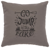 Image Pillow 16x16 Jump, Lake Cotton Chrome