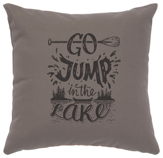 Image Pillow 16x16 Jump, Lake Cotton Chrome