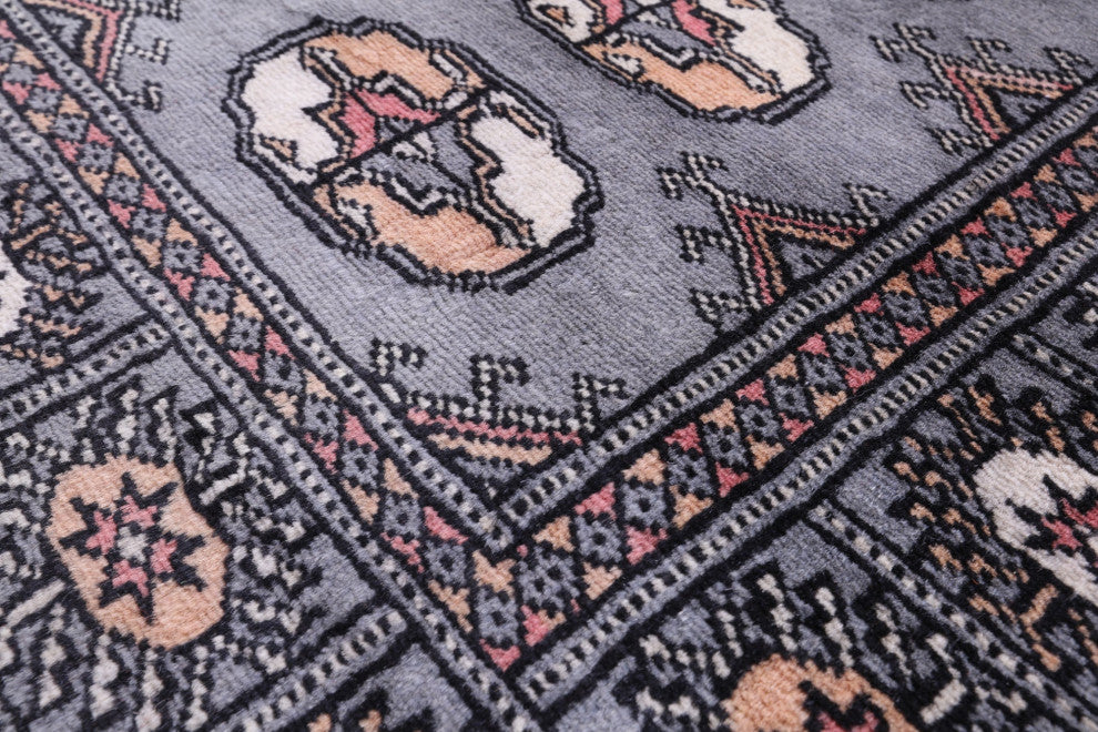Silky Bokhara Hand Knotted Wool Rug 3' 1" X 5' 0" - Q13814