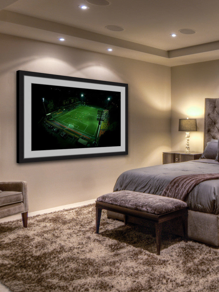 "Soccer Field" Framed Print by Karolis Janulis