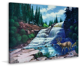 "Gooseberry Falls" Painting Print on Wrapped Canvas