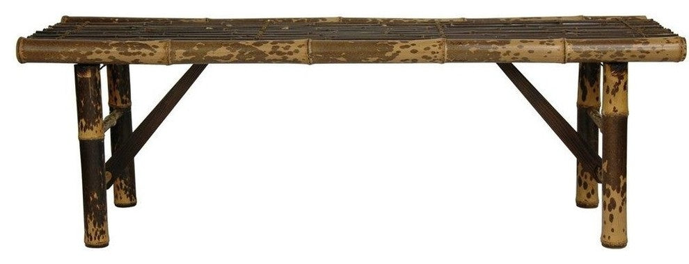 Japanese Bamboo Folding Bench, Dark