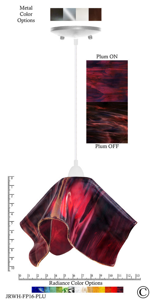 Jezebel Radiance Flame Large Pendant, Plum