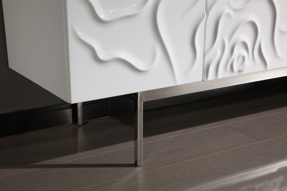 Modrest Gwen Modern White High Gloss Buffet