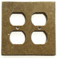 Travertine Switch Wall Plates Covers - Honed (Matte), Noce, 2 Duplex