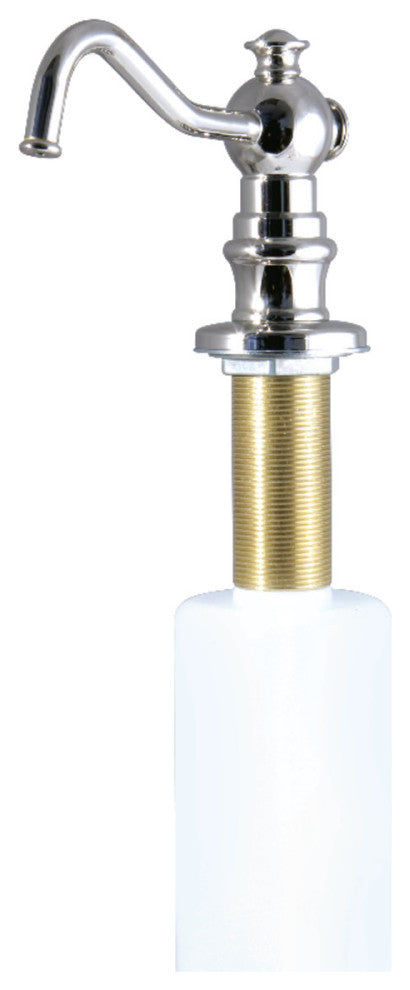 Kingston Brass Curved Nozzle Metal Soap Dispenser, Polished Nickel