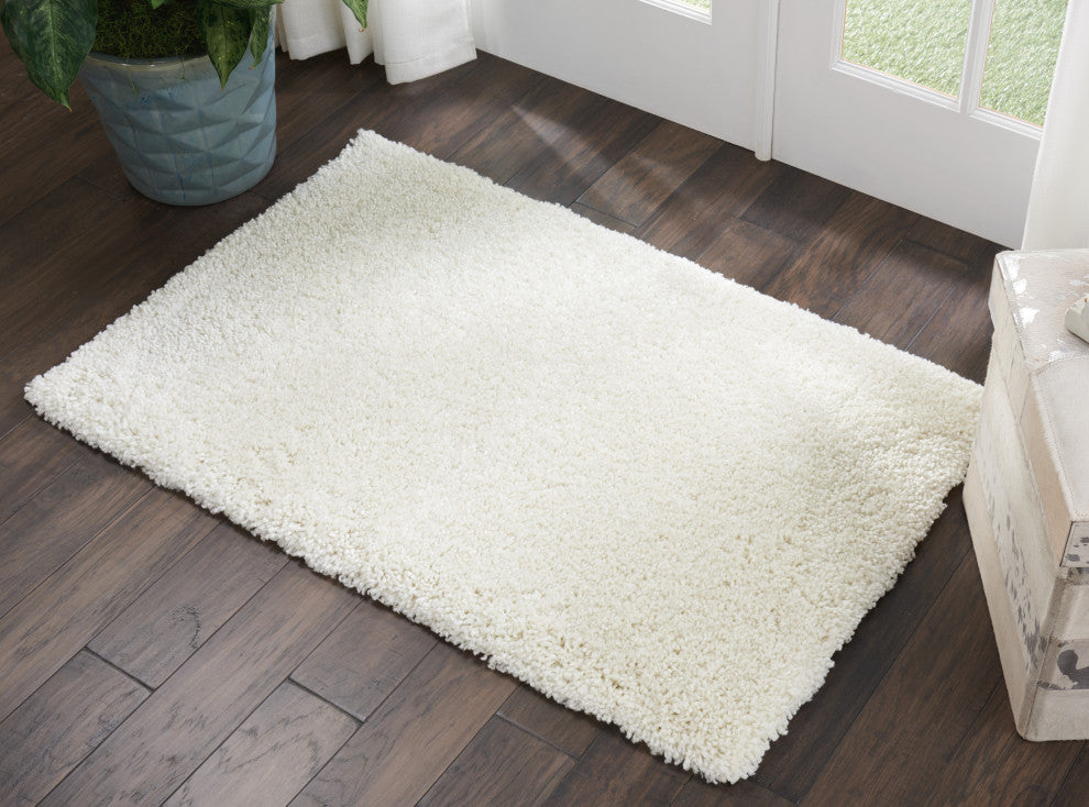 Nourison Malibu Shag 3'' x 5'' Ivory Shag Indoor Area Rug