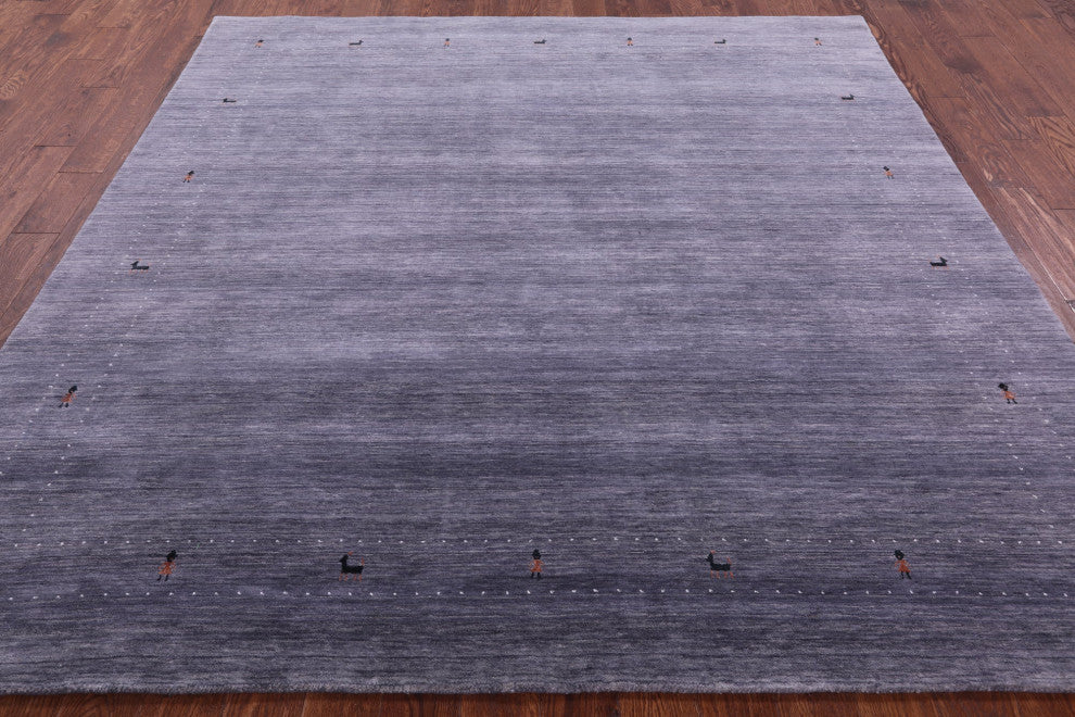 8' Square Persian Gabbeh Hand Knotted Wool Rug - Q15184