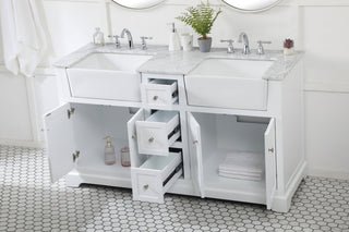 Home Living 22" Farmhouse White-Light Bathroom Vanity