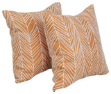 17" Jacquard Throw Pillows With Inserts, Set of 2, Demeter Bitter