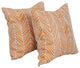 17" Jacquard Throw Pillows With Inserts, Set of 2, Demeter Bitter