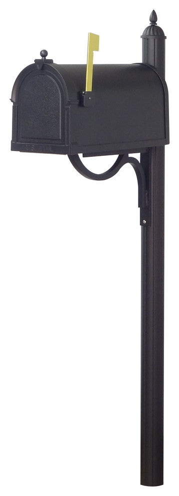 Berkshire Curbside Mailbox With Locking Insert and Richland Mailbox Post