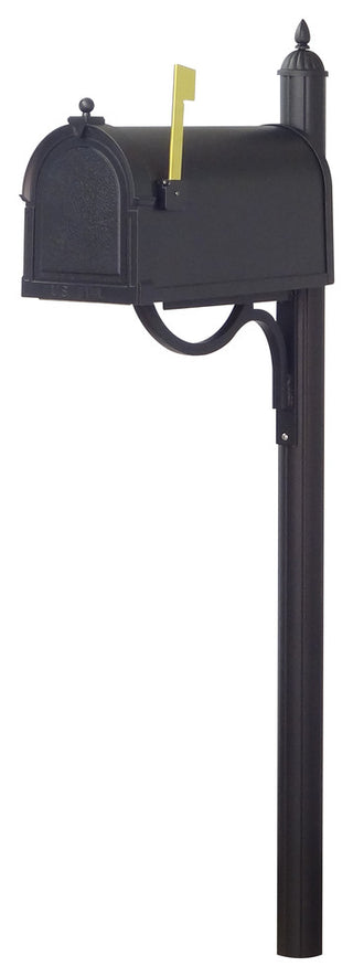 Berkshire Curbside Mailbox With Locking Insert and Richland Mailbox Post