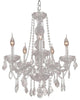 Elegant Verona Dining Room Light, Chrome Finish With Royal Cut Crystal