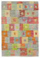 Rug N Carpet - Handmade Turkish 6' 4'' x 9' 11'' Modern Design Wool Kilim Rug