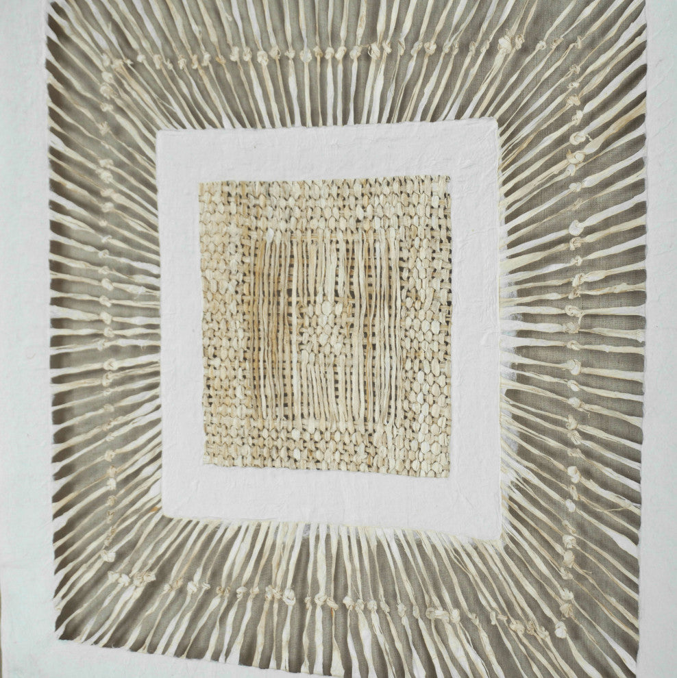 Abstract Papier-Mâché Shadow Box Wall Décor