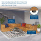 Sectional Sofa Set, Faux Vegan Leather, Tan, Modern, Living Lounge Hospitality