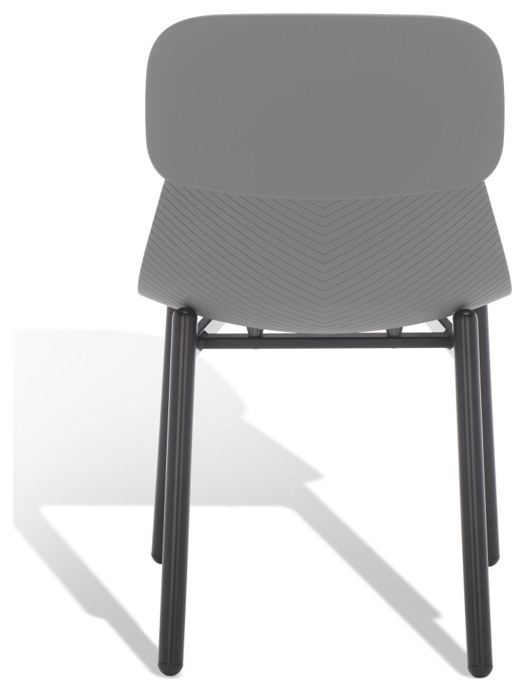 Safavieh Couture Abbie Molded Plastic Dining Chair, Grey/Black