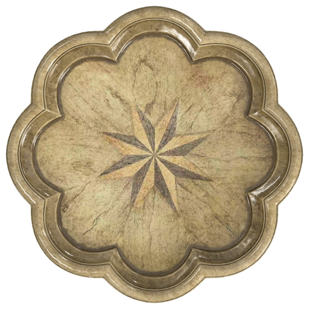 Whitman Scatter Table, Olive Ash Burl, Beige