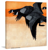 "Canadian Geese" Painting Print on Wrapped Canvas