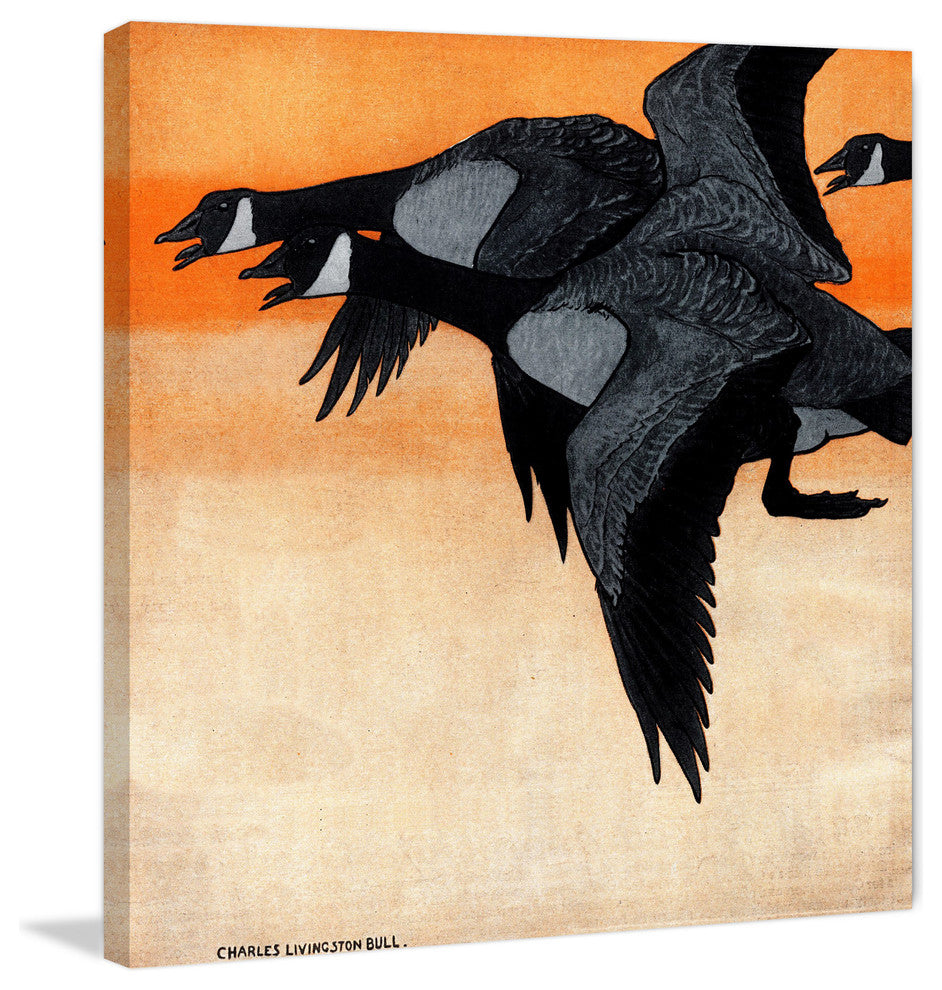 "Canadian Geese" Painting Print on Wrapped Canvas