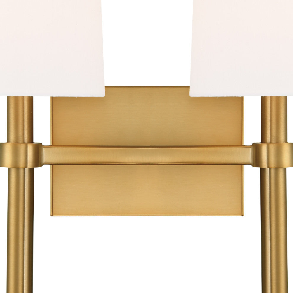 Bromley 2 Light Vibrant Gold Wall Mount
