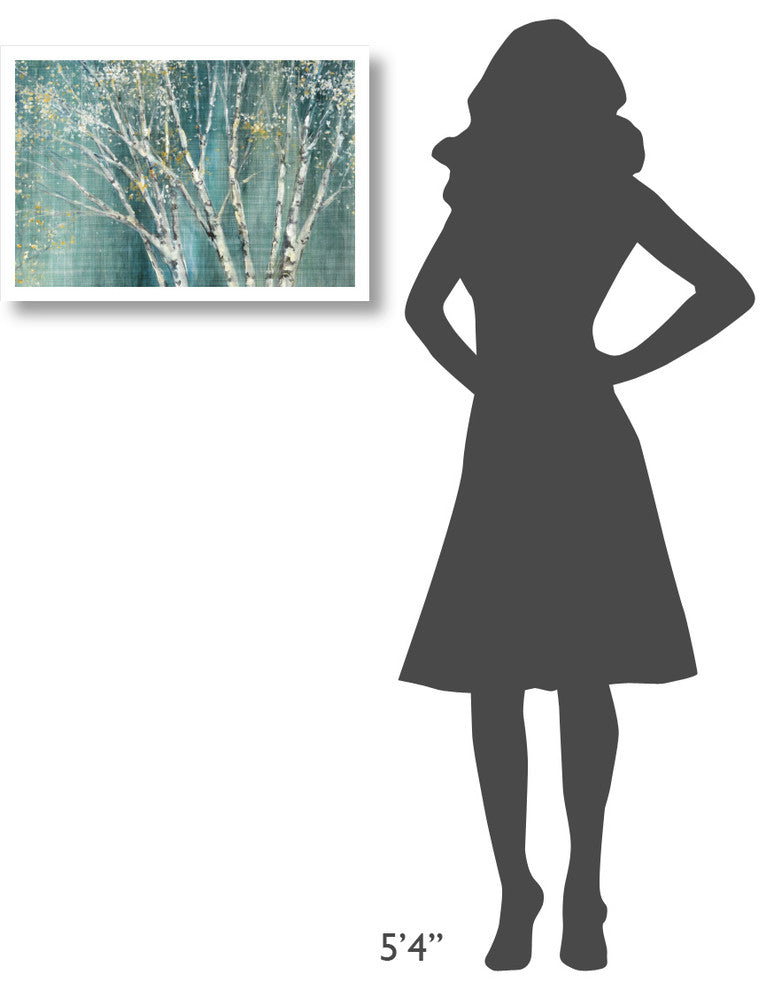 "Blue Birch Horizontal" Digital Paper Print by Julia Purinton, 26"x18"