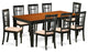 Lgni9-Bch-C, 9-Piece Set With Table and 8 Chairs, Black/Cherry