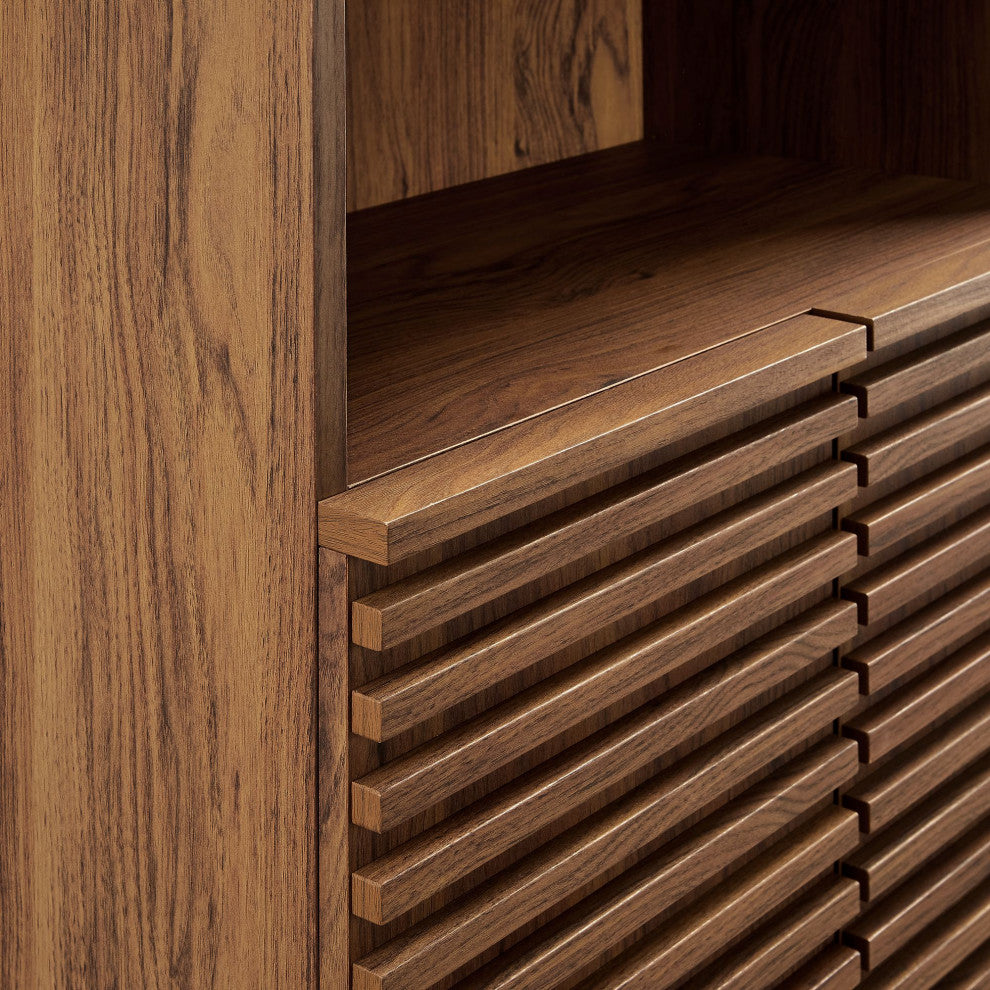 Render Tall Bathroom Storage Cabinet, Walnut