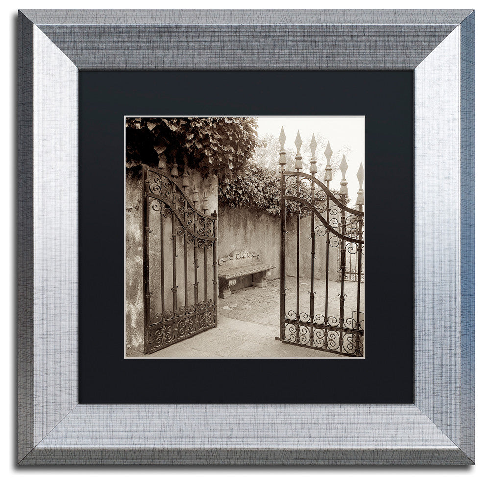 Alan Blaustein 'Avignon I' Art, Silver Frame, Black Mat, 11x11
