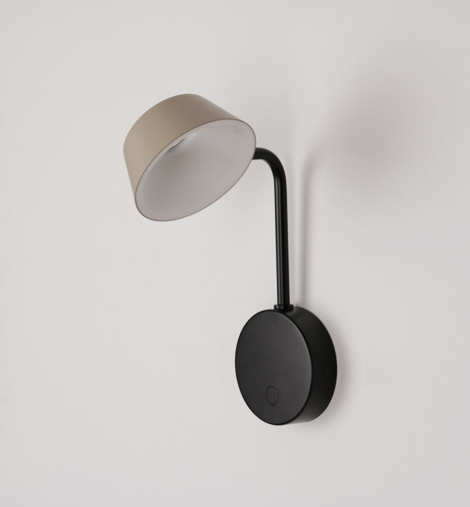 OLO Arm Wall Lamp, Black/Oatmeal