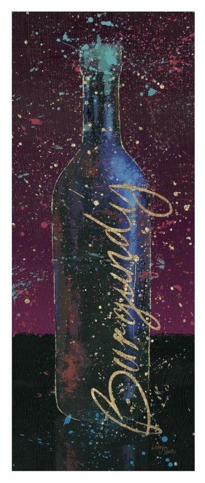 "Wine Splash Dark V" Digital Paper Print by Wellington Studio, 22"x52"