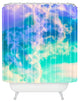 Caleb Troy Mountain Meadow Painted Clouds Shower Curtain