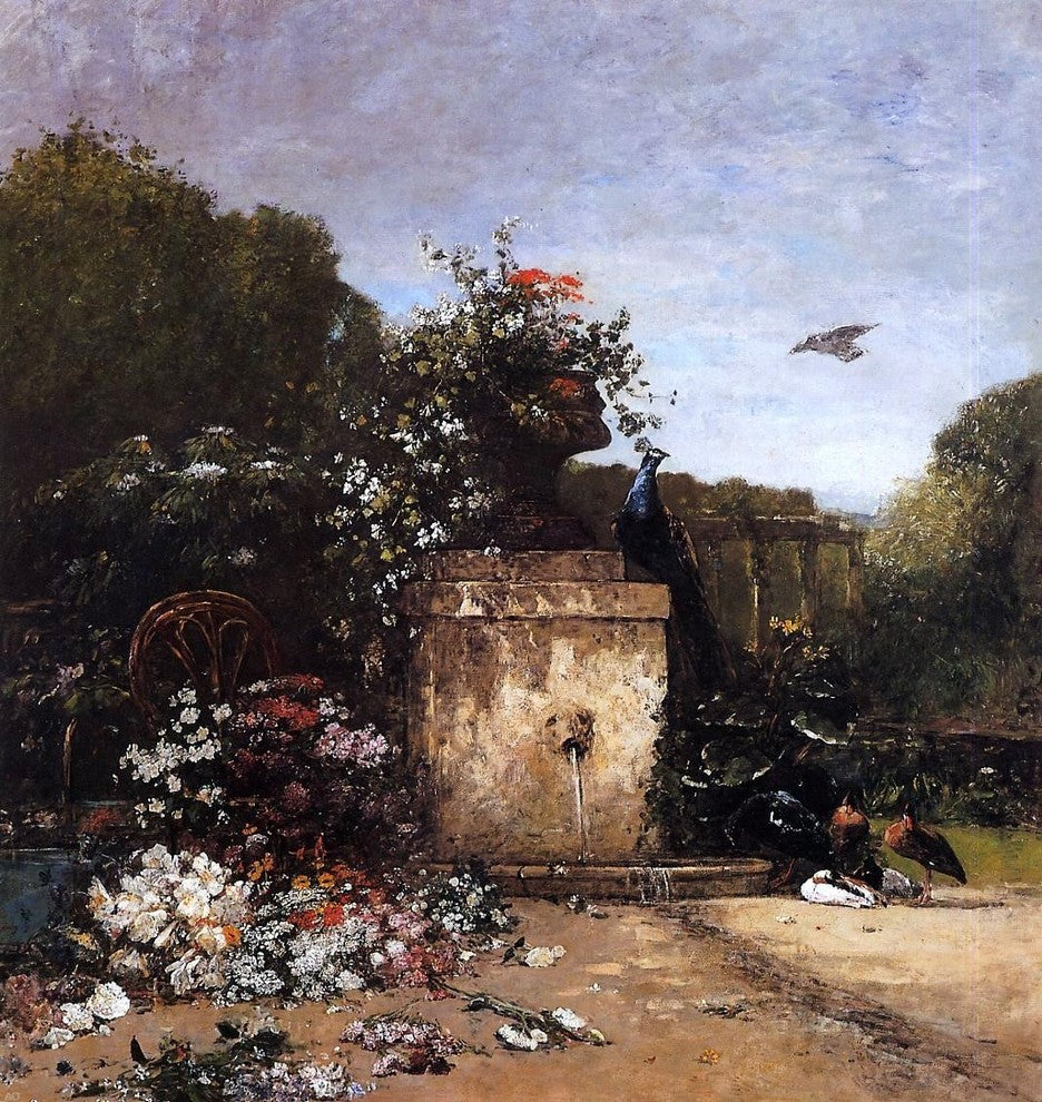 Eugene-Louis Boudin The Garden - 20" x 20" Premium Canvas Print