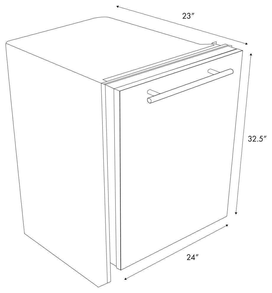 24" White Matte Top Control Dishwasher 120-Volt With Modern Style Handle