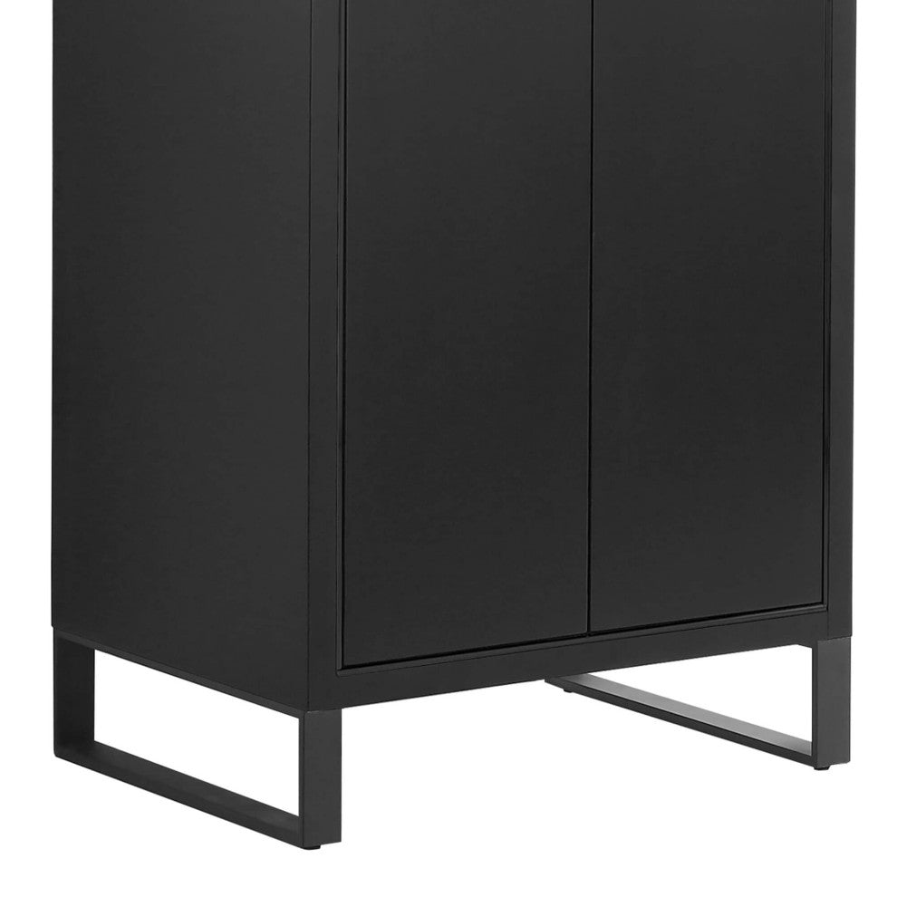 Opulence Bath Vanity, Black Matte, 24", Black Hardware, White Carrara Top