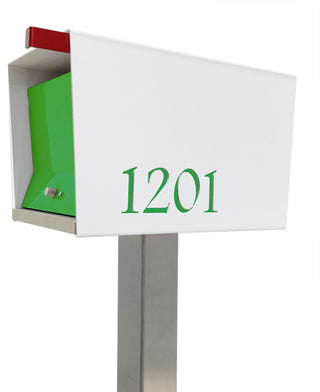 UpTown Box with Locking doors. Modern Pole Mounted Mailbox, Pole not included.,