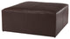 Minara 36Lx36Wx16H Square Dark Brown Leather Wrapped Ottoman
