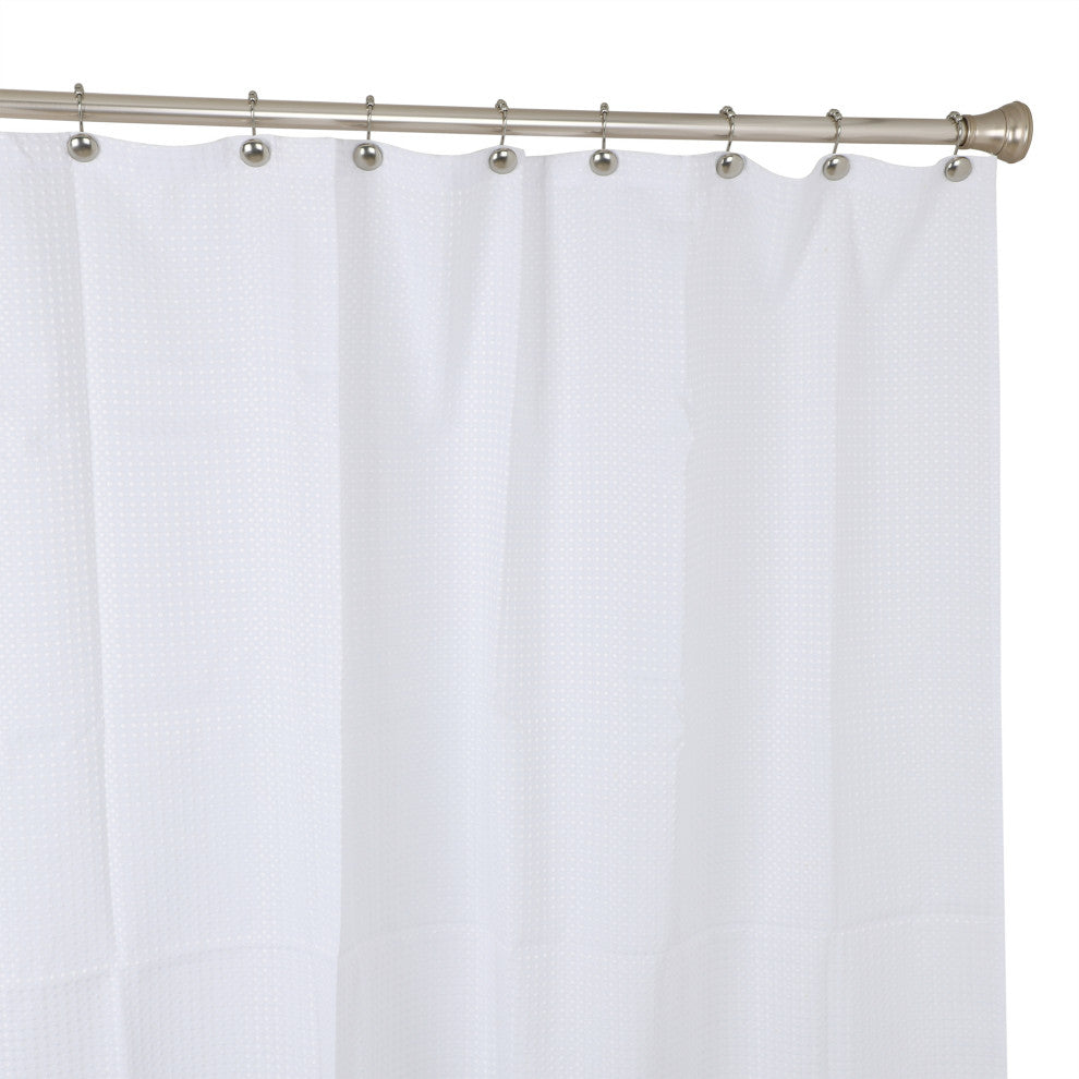 Utopia Alley Shower Hooks - Shower Curtain Rings for Bathroom, Set of 12, Brushed Nickel