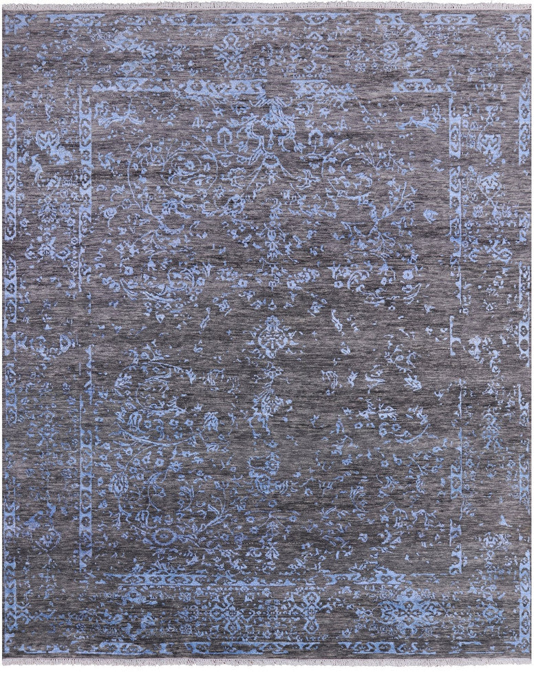 Persian Hand Knotted Wool and Silk Rug 8' 1" X 9' 10" Q8691