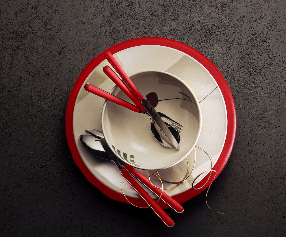 Fantasia Flatware Set, Red, 20 Pcs.