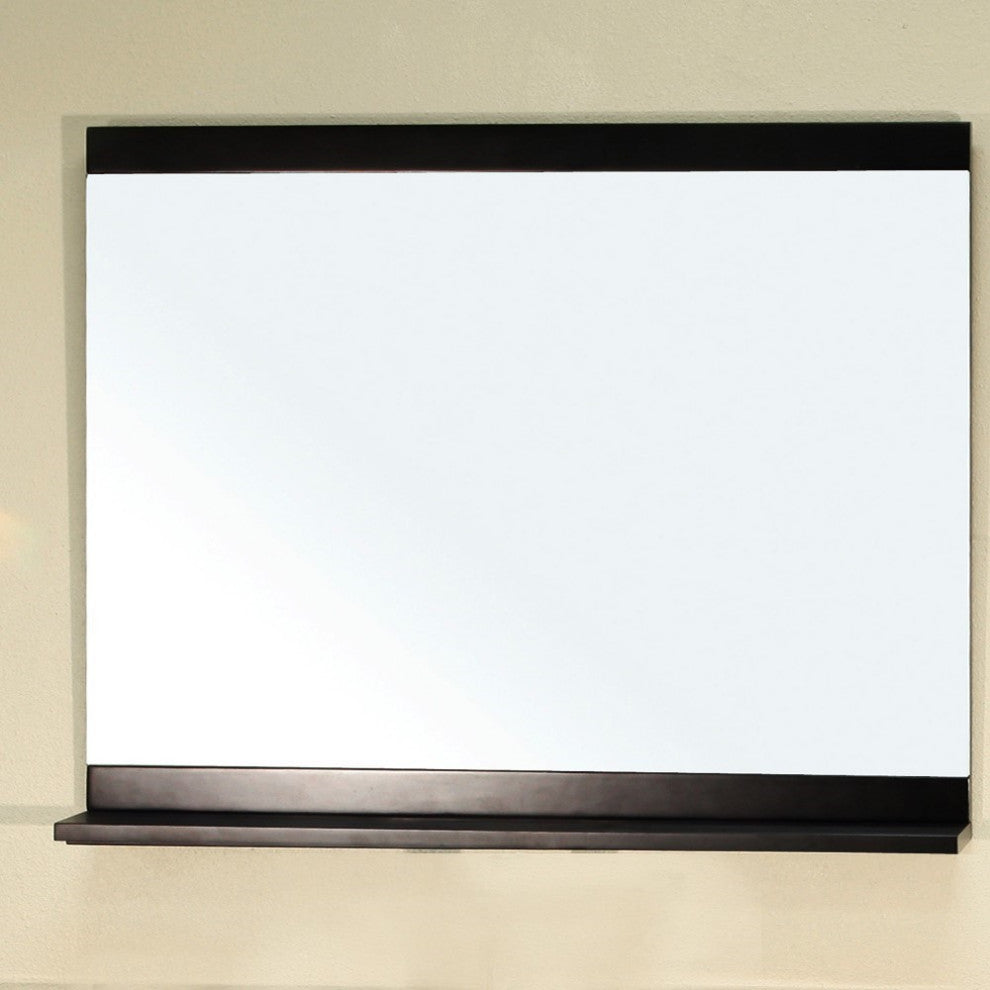Wood Frame Mirror In Espresso