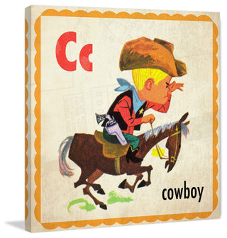"Cowboy" Painting Print on Canvas by Curtis