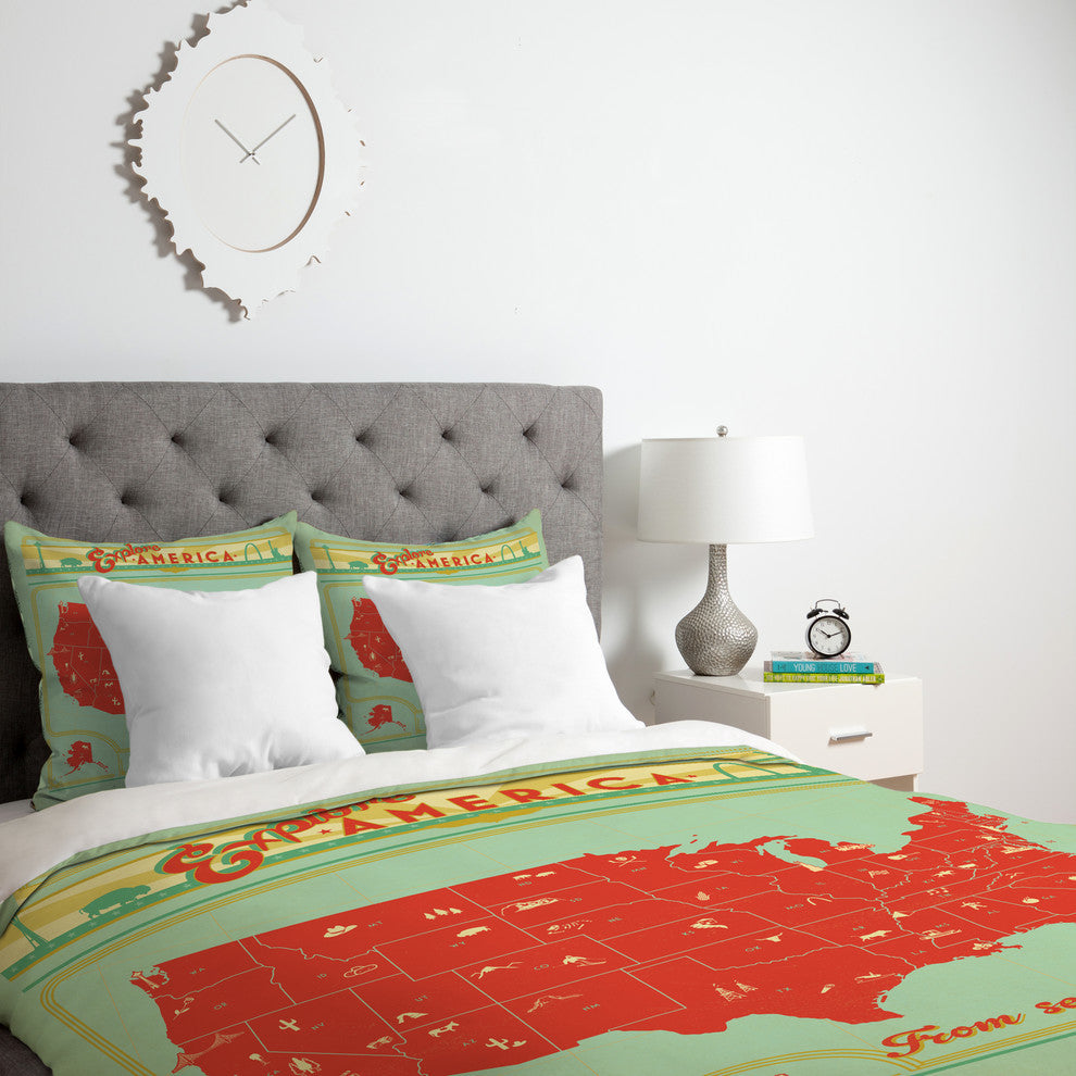 Deny Designs Anderson Design Group Explore America Duvet Cover - Lightweight