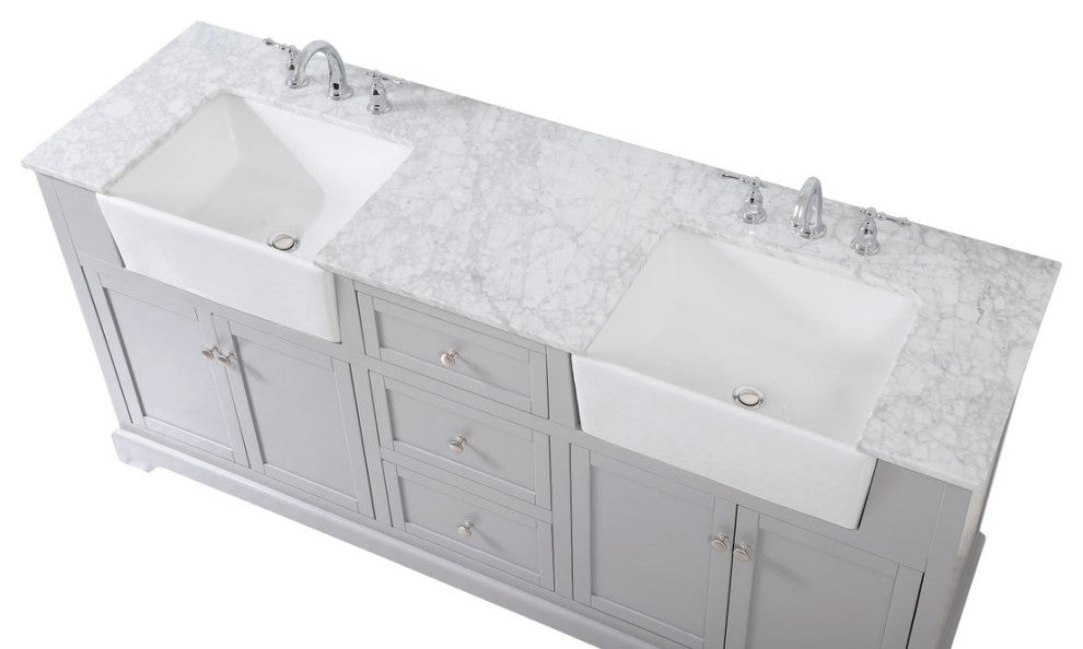 Home Living 22" Farmhouse Grey-Light Bathroom Vanity