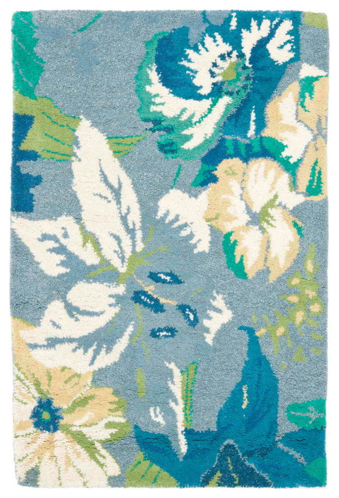 Safavieh Soho Soh849A Floral Rug, Blue/Multi, 2'0" X 3'0"