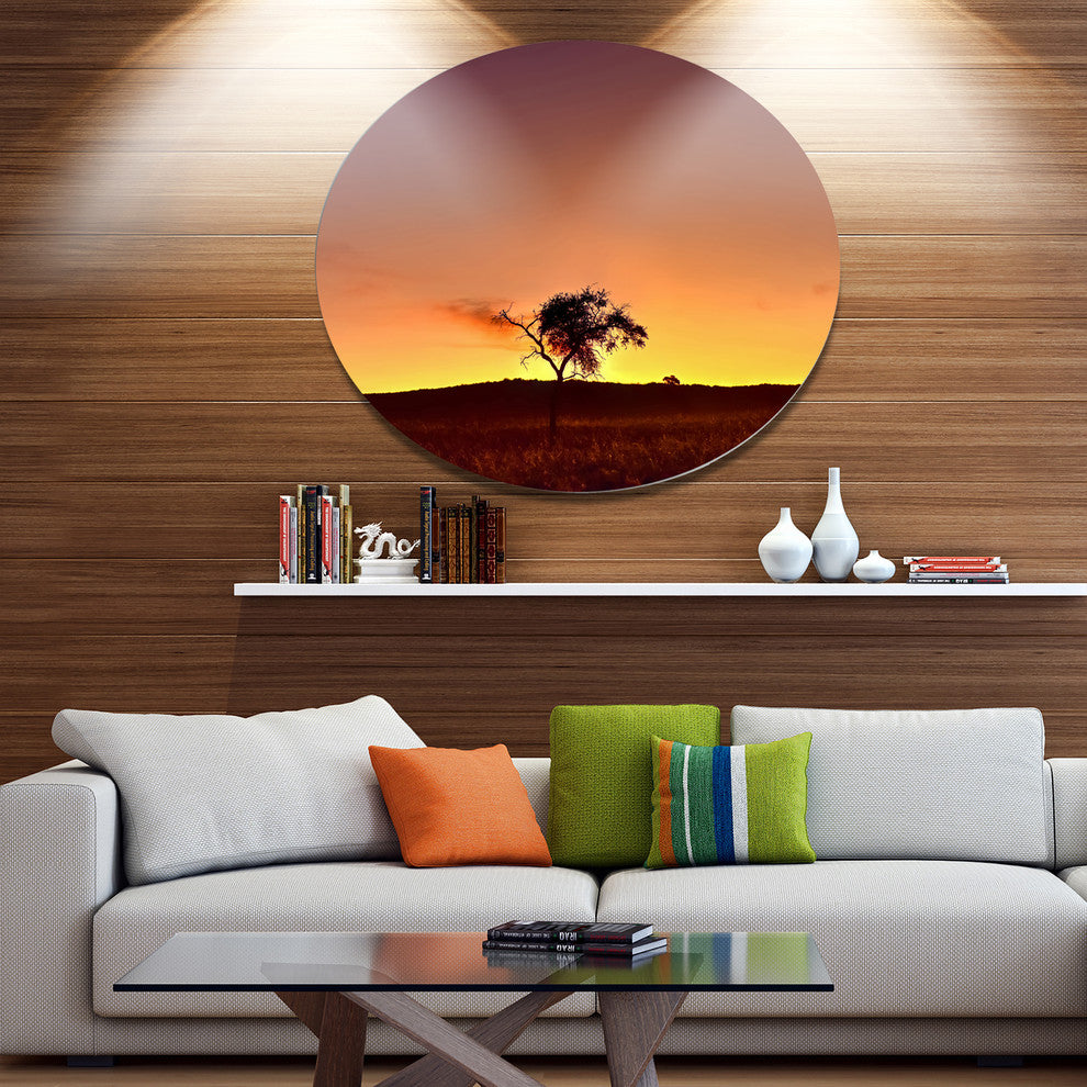Solitary Tree In Namib Desert, African Landscape Disc Artwork, 11"